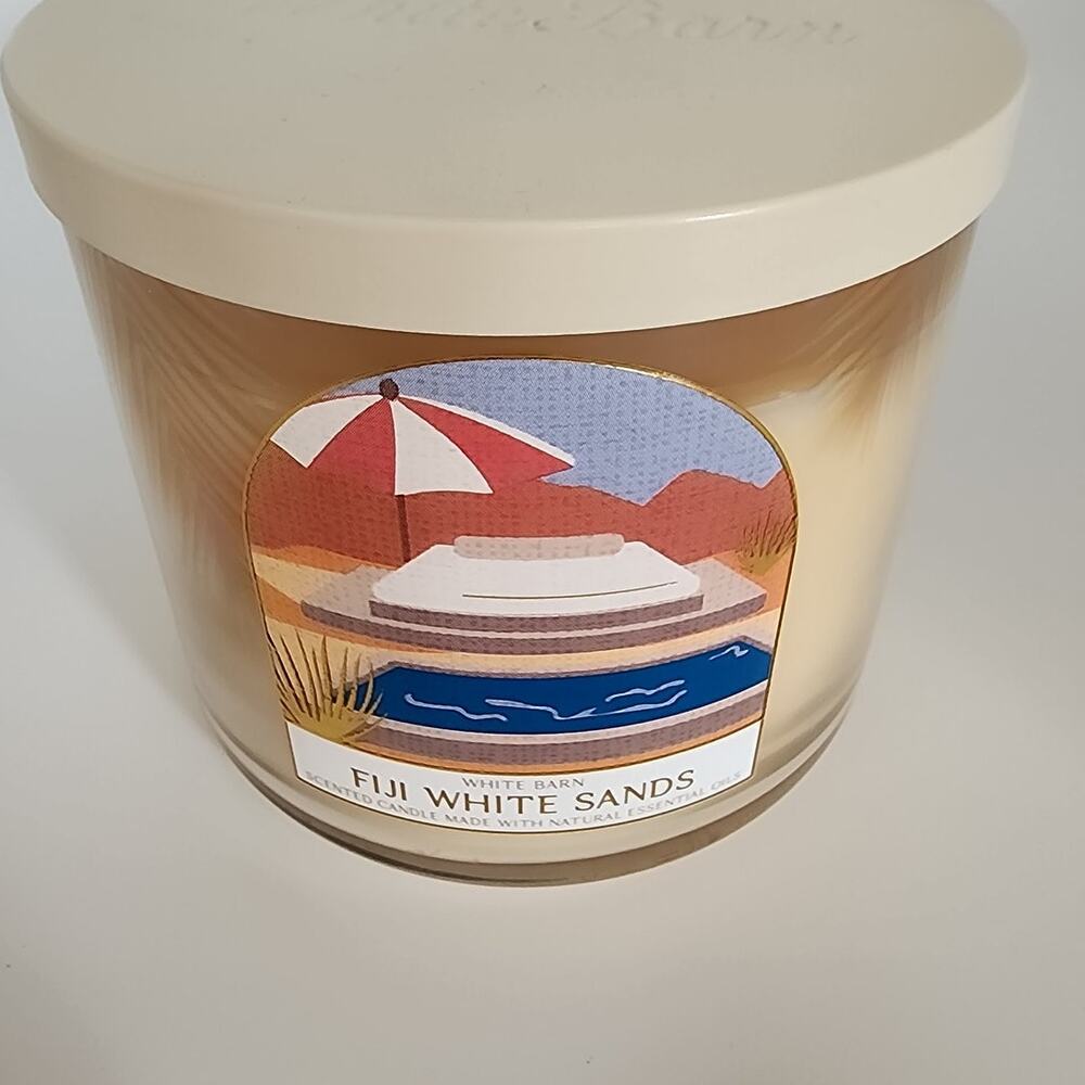 Bath & Body Works White Barn Figi White Sands 14.5 oz 3-Wick Candle Scented